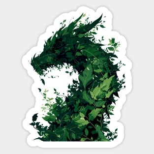 Leafy dragon deity Sticker